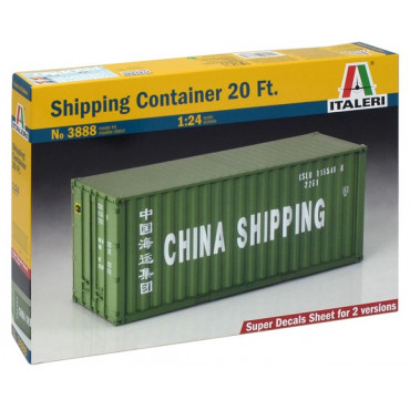 KIT PARA MONTAR ITALERI SHIPPING CONTAINER 20 FT. 1/24 ITA 3888 3888S